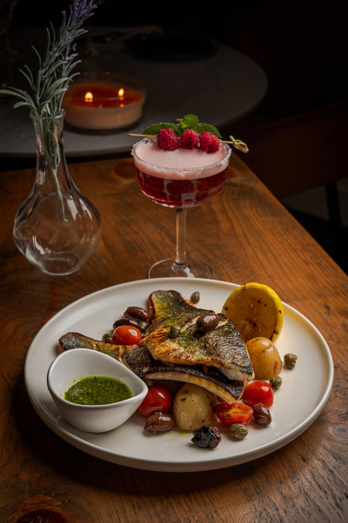 Mediterranean dish at Velora Bedford