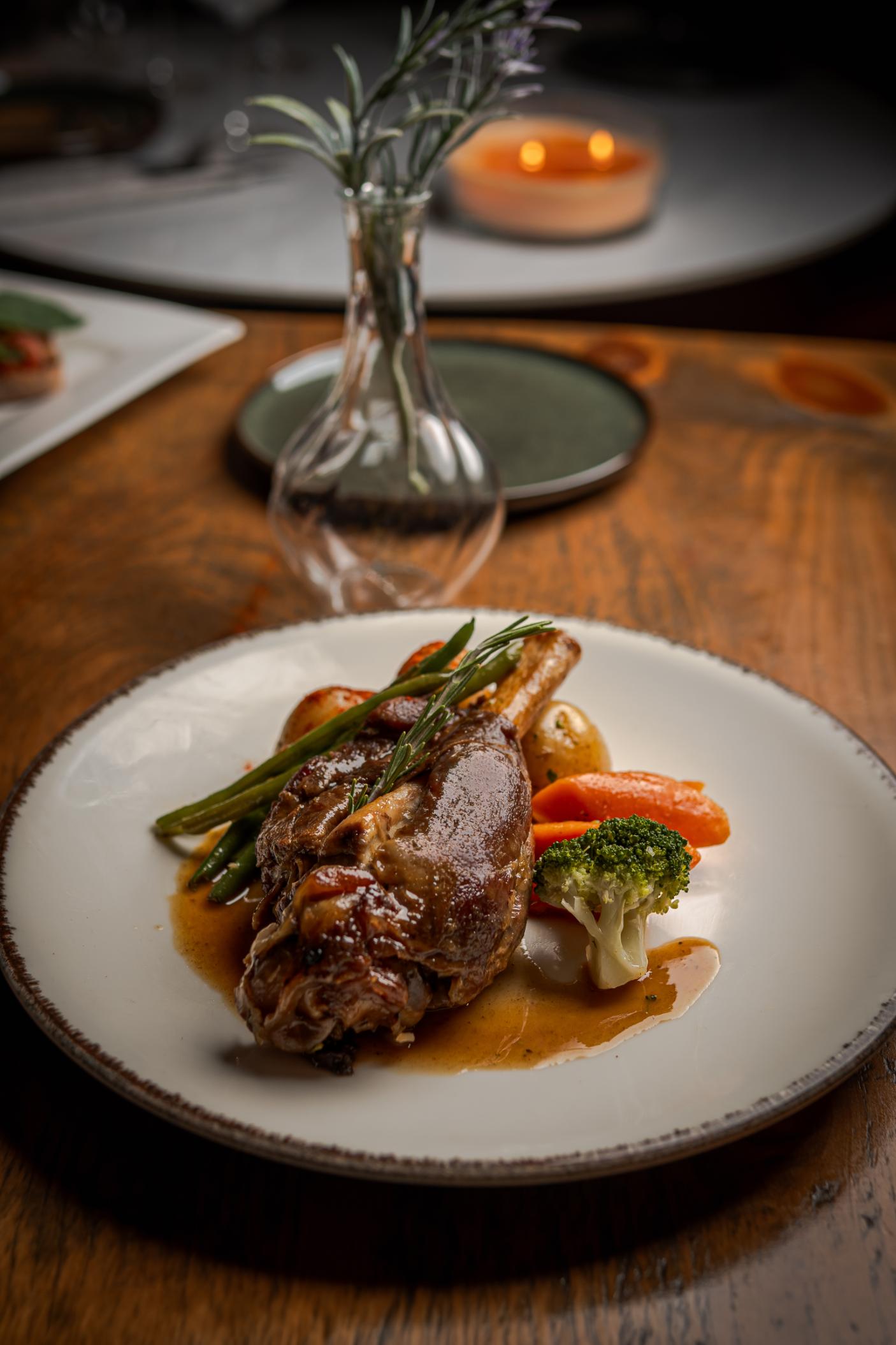 Mediterranean dish at Velora Bedford